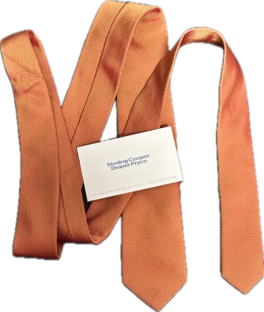 MAD MEN: Pete Campbell’s Vintage Necktie with Sterling Cooper Business Card