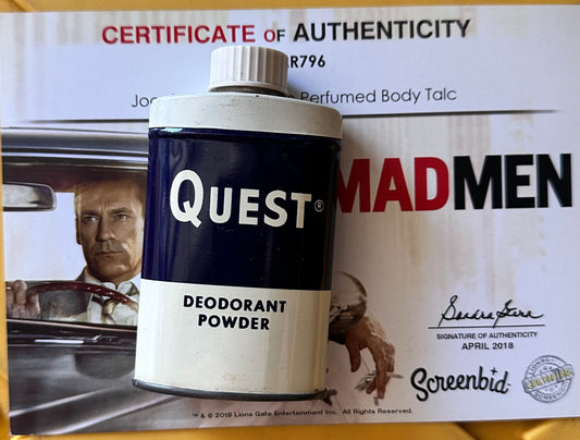 Mad Men: Joan's mid-century QUEST Talc Powder from Episode 205