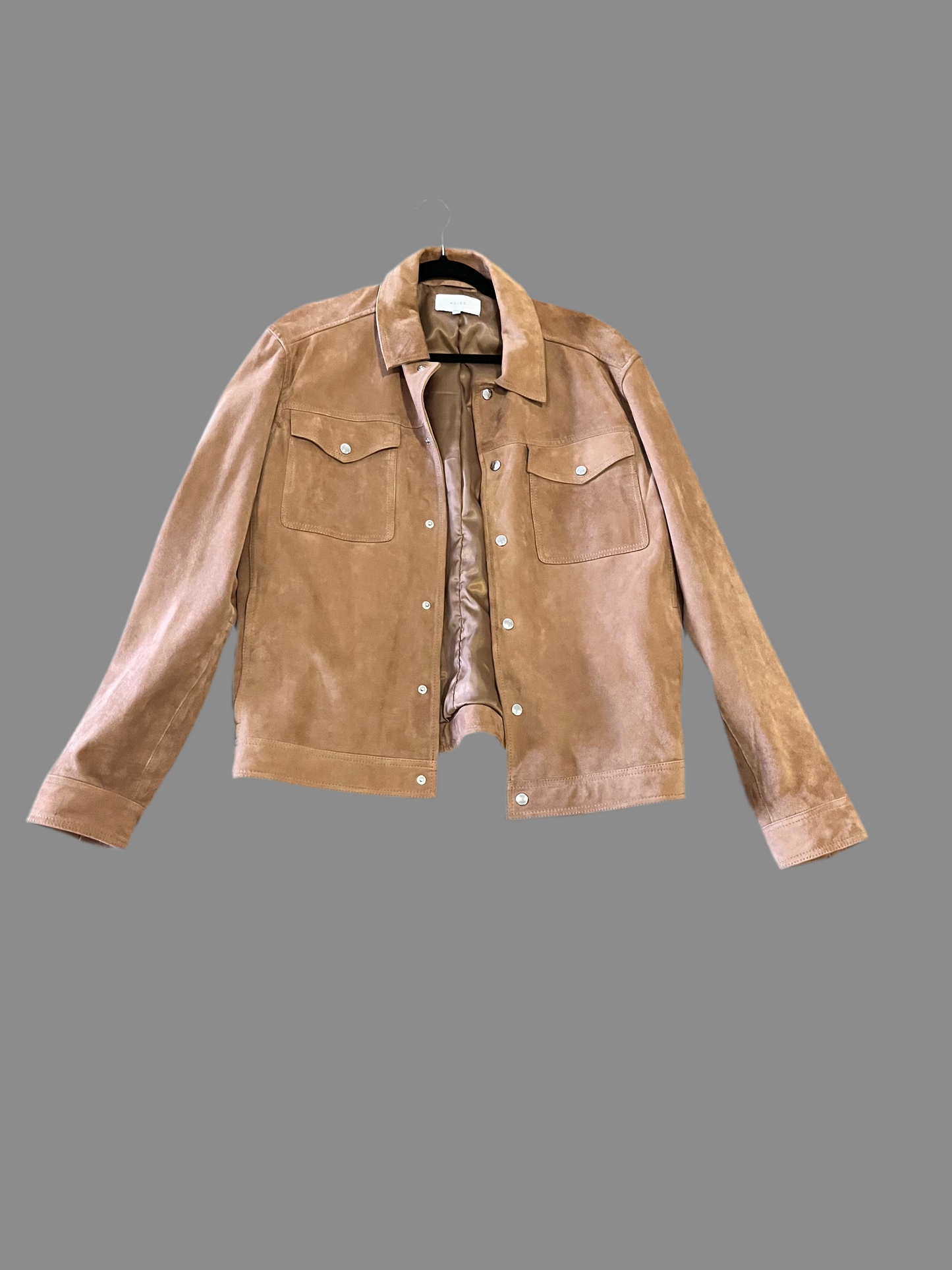 WRATH OF MAN: Gang Members Real Suede REISS Tan Jacket (M)