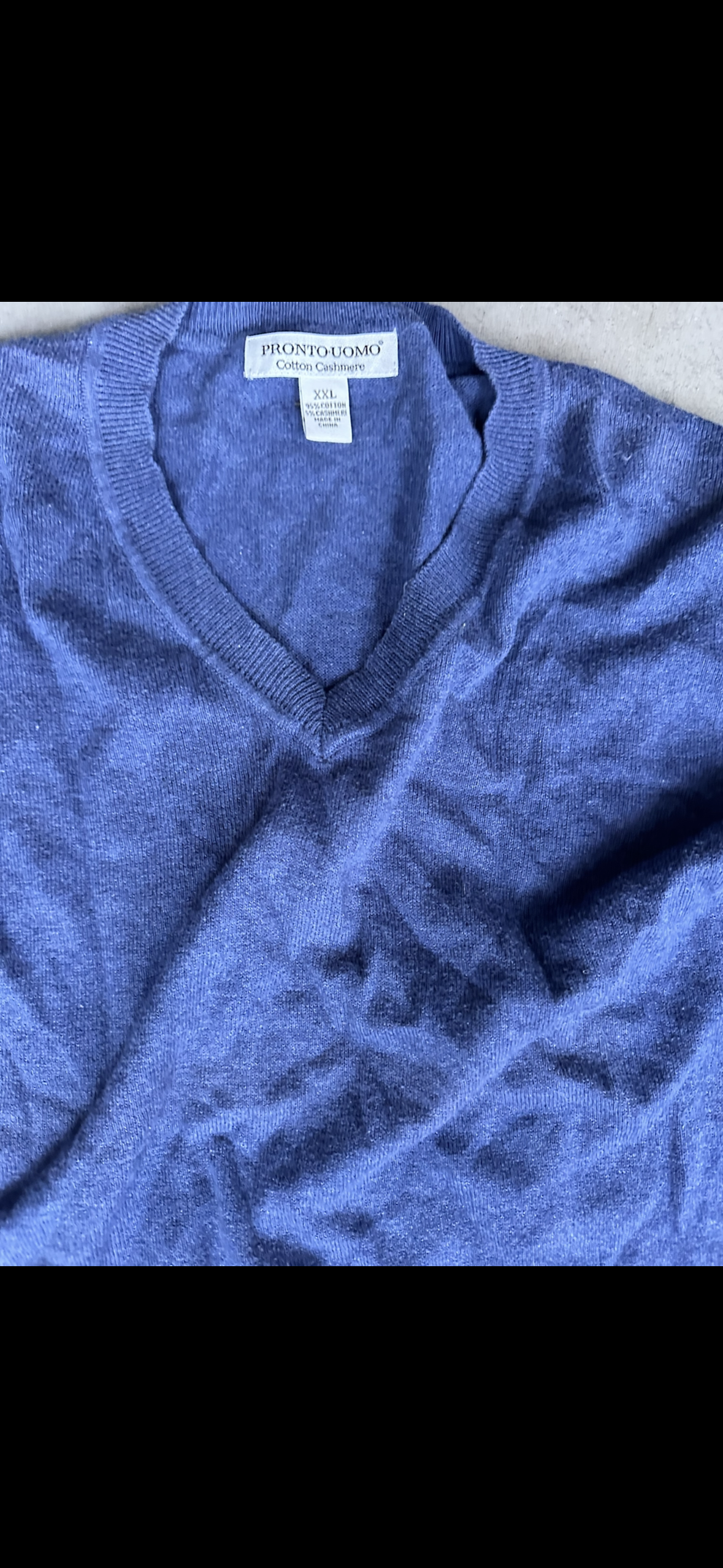 BALLERS: Spencer's PRONTO UOMO Blue Cotton Cashmere Sweater (XXL)