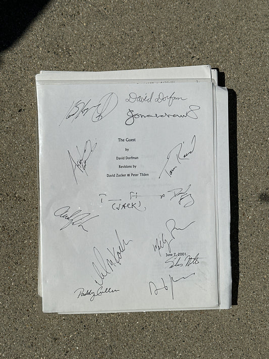 The Guest MOVIE: Director (David Dorfman)+ Cast Signed Script from The MIRAMAX Archive