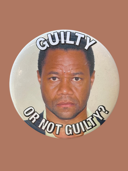 American Crime Story : EXCLUSIVE O.J. Simpson Black & White "GUILTY OR NOT GUILTY?" Large Button