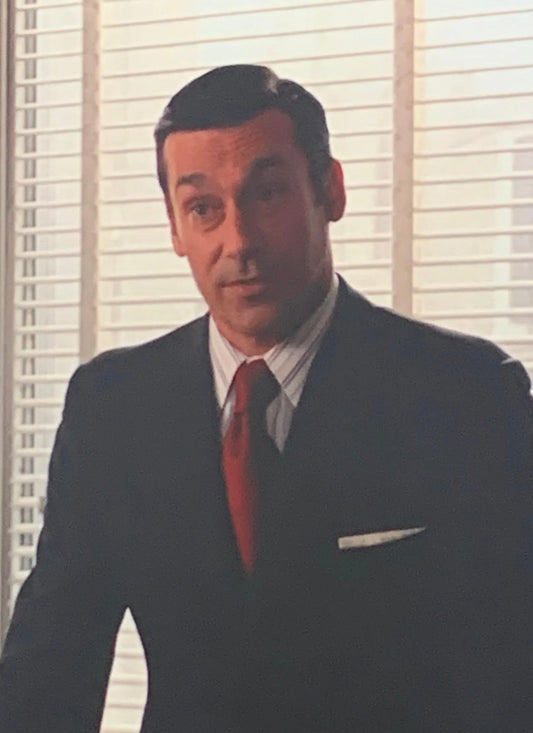 MAD MEN: Don Draper’s Red Mid-Century NYC made Necktie and Business Card