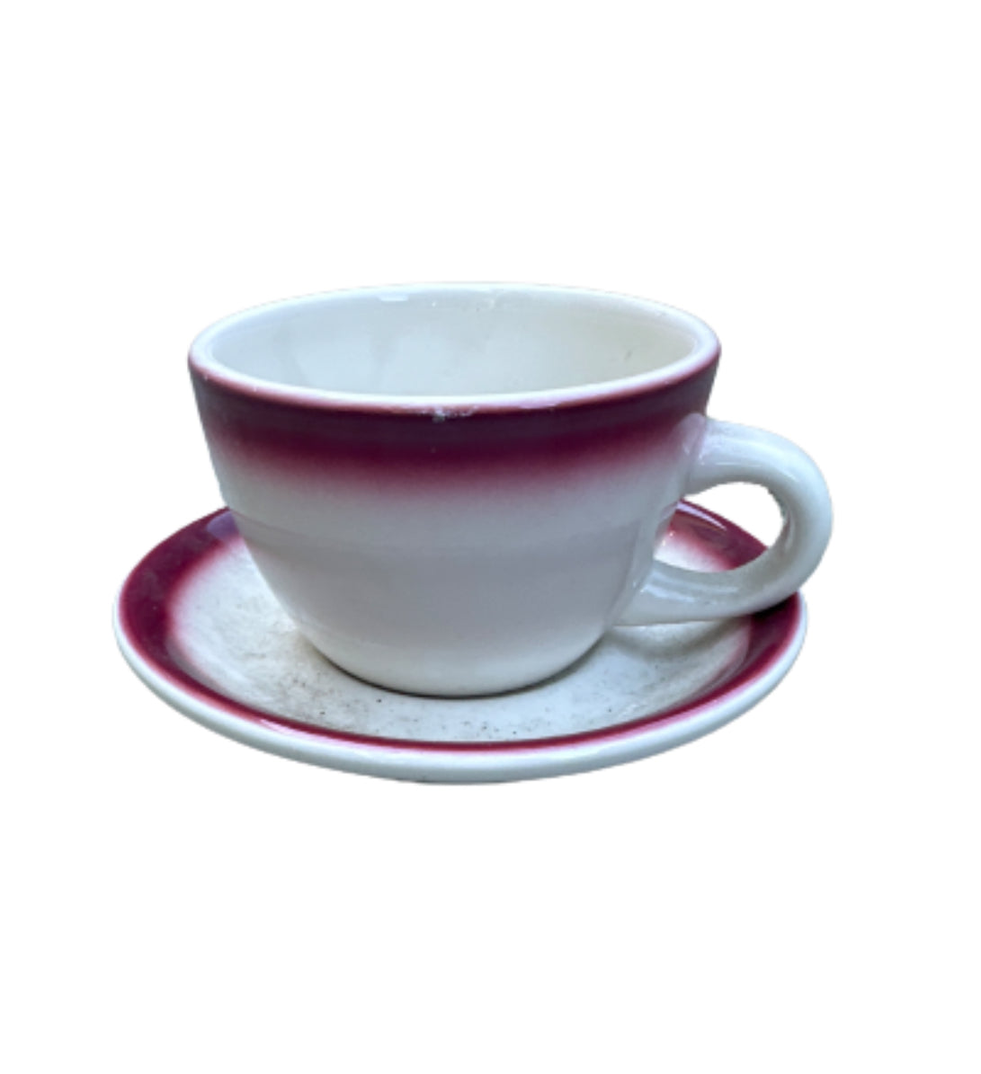 MAD MEN: Don's White and Red Rim Diner Plate