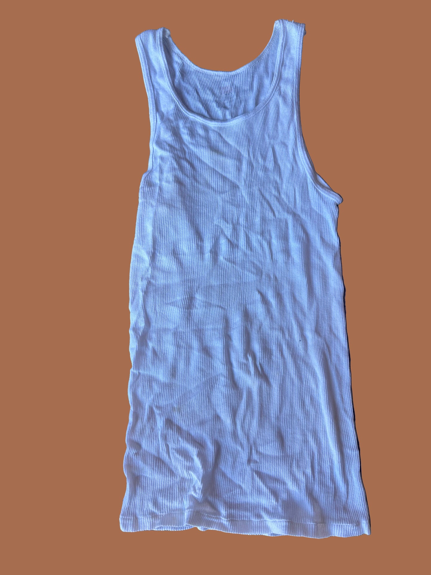 No Country For Old Men Movie: Ed Tom Bell White Uniform Tank Top Shirt (M)