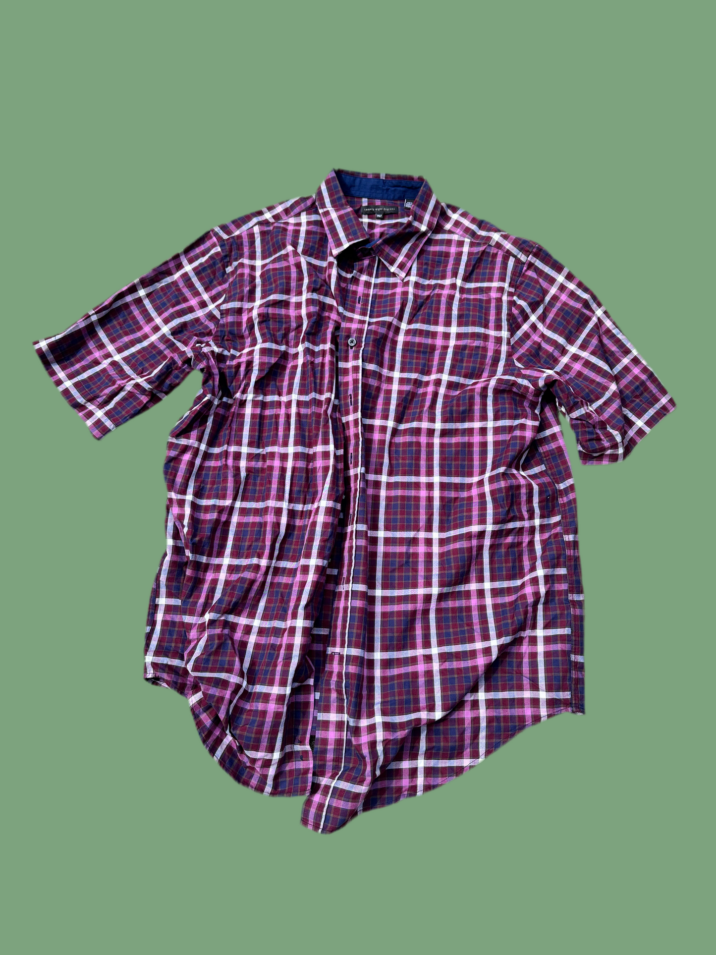 BALLERS: Charles Greane Twenty eight degrees Short Sleeve Plaid Shirt (1XLT)