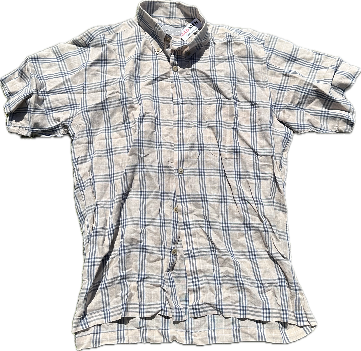 MAD MEN: Don Draper's 1960s Short Sleeve Button Shirt (L)