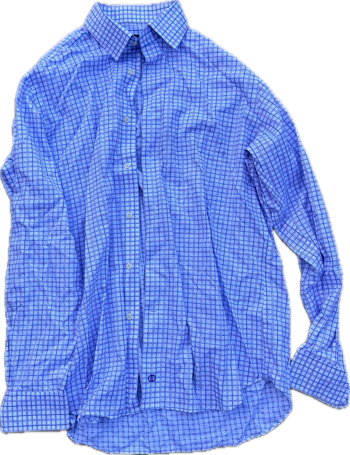 THE OFFICE: Andy’s DD plaid Button Up Long sleeve Shirt (L)