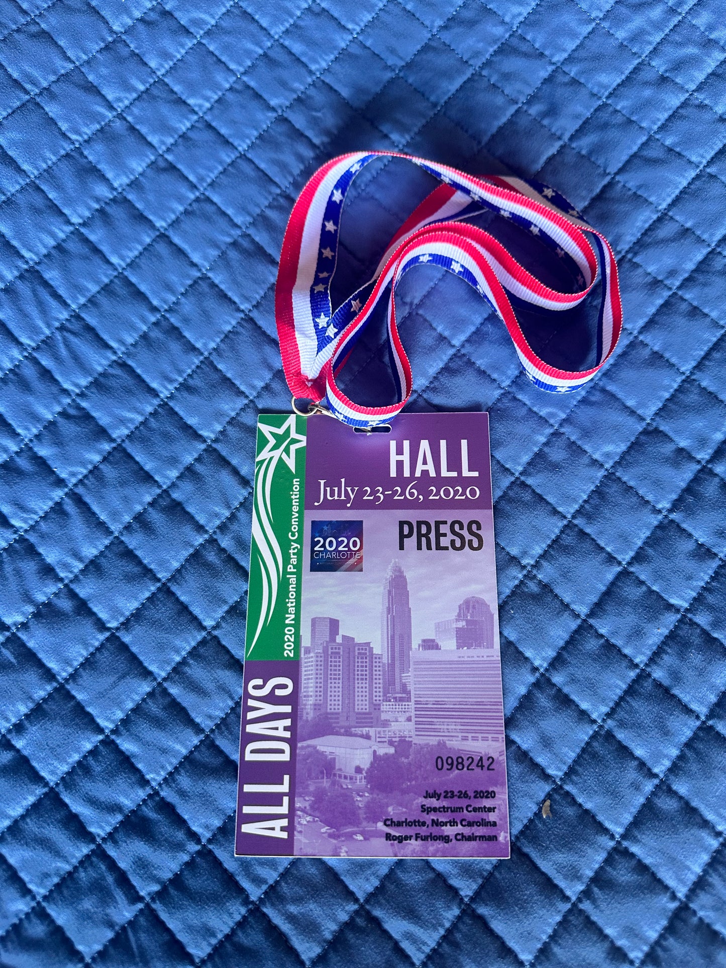 VEEP: North Carolina HERO Convention Badge and Lanyard
