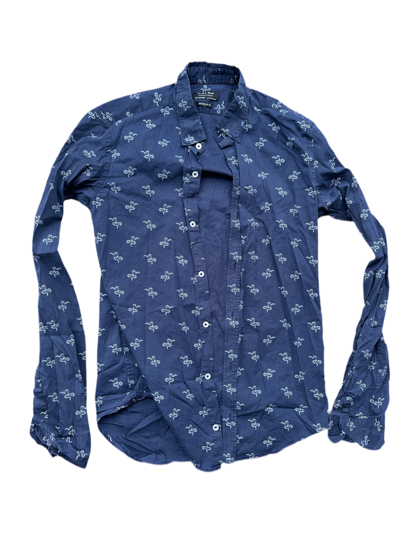 BONES: Hodgin's ZARA Snake Patrrn Shirt (S)