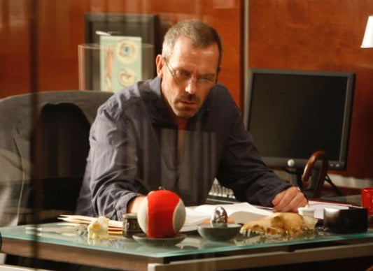 HOUSE:  Dr. Gregory House's Brown Wood flat handle Cane