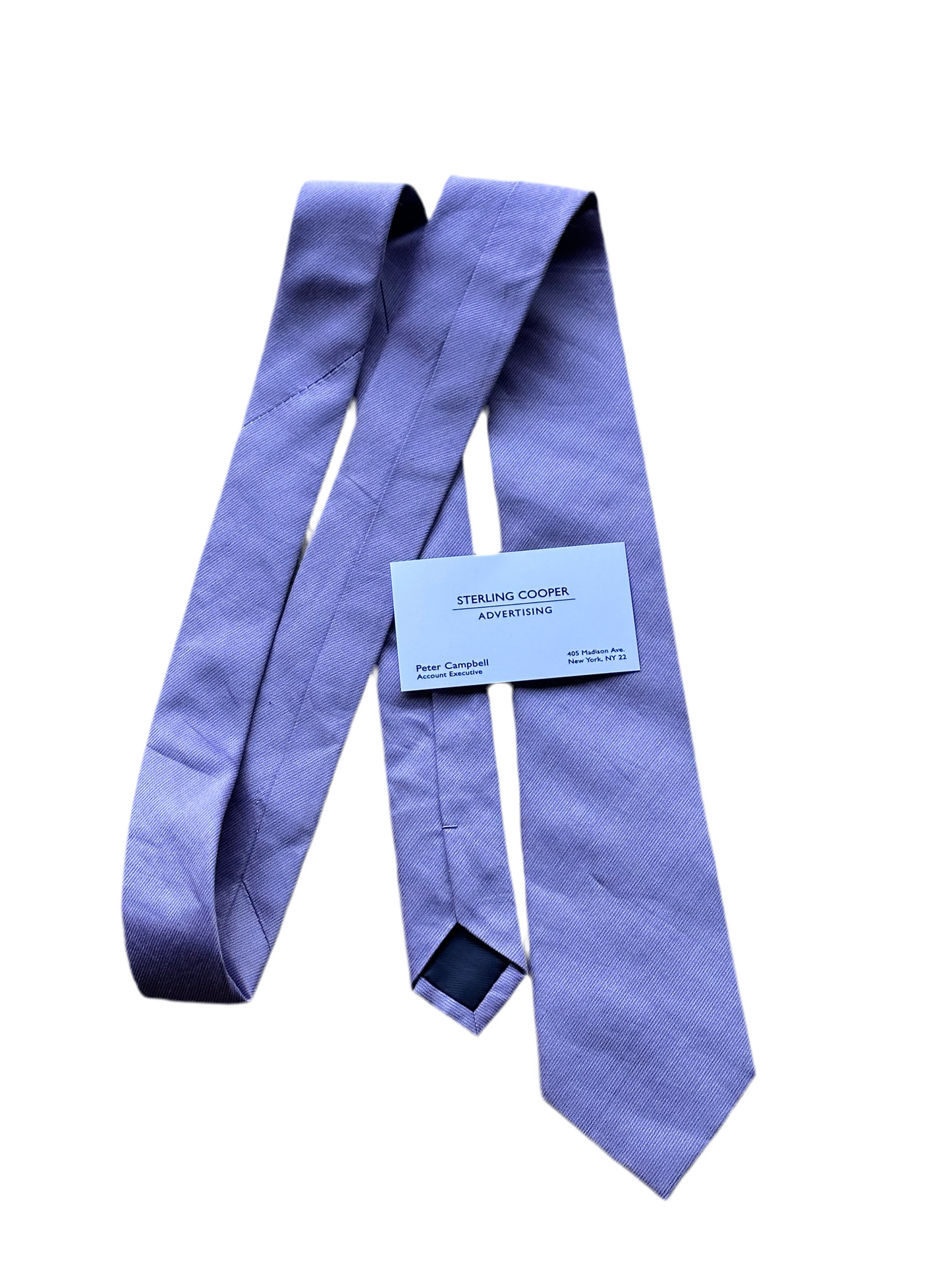 MAD MEN: Pete Campbell's Mid-Century Necktie and Sterling Cooper Business Card