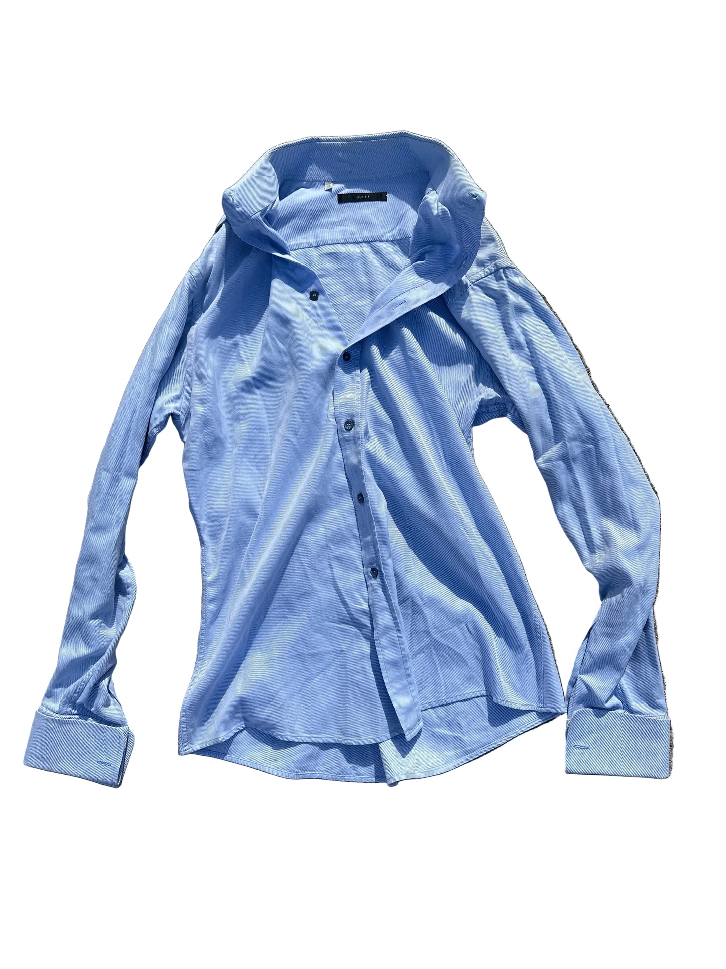 THE GENTLEMEN: Michael’s HERO GUCCI Blue Button Cufflink Shirt (16)