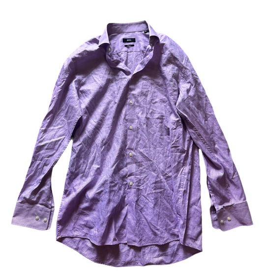 HOUSE: Dr Robert Chase HERO BOSS Purple gingham Button Shirt (16)