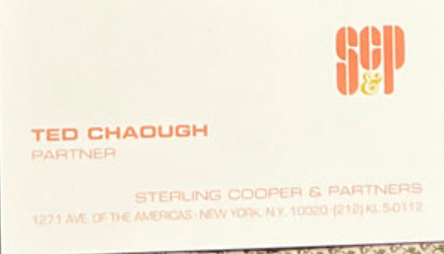 MAD MEN: Ted’s Vintage Necktie and Business Card