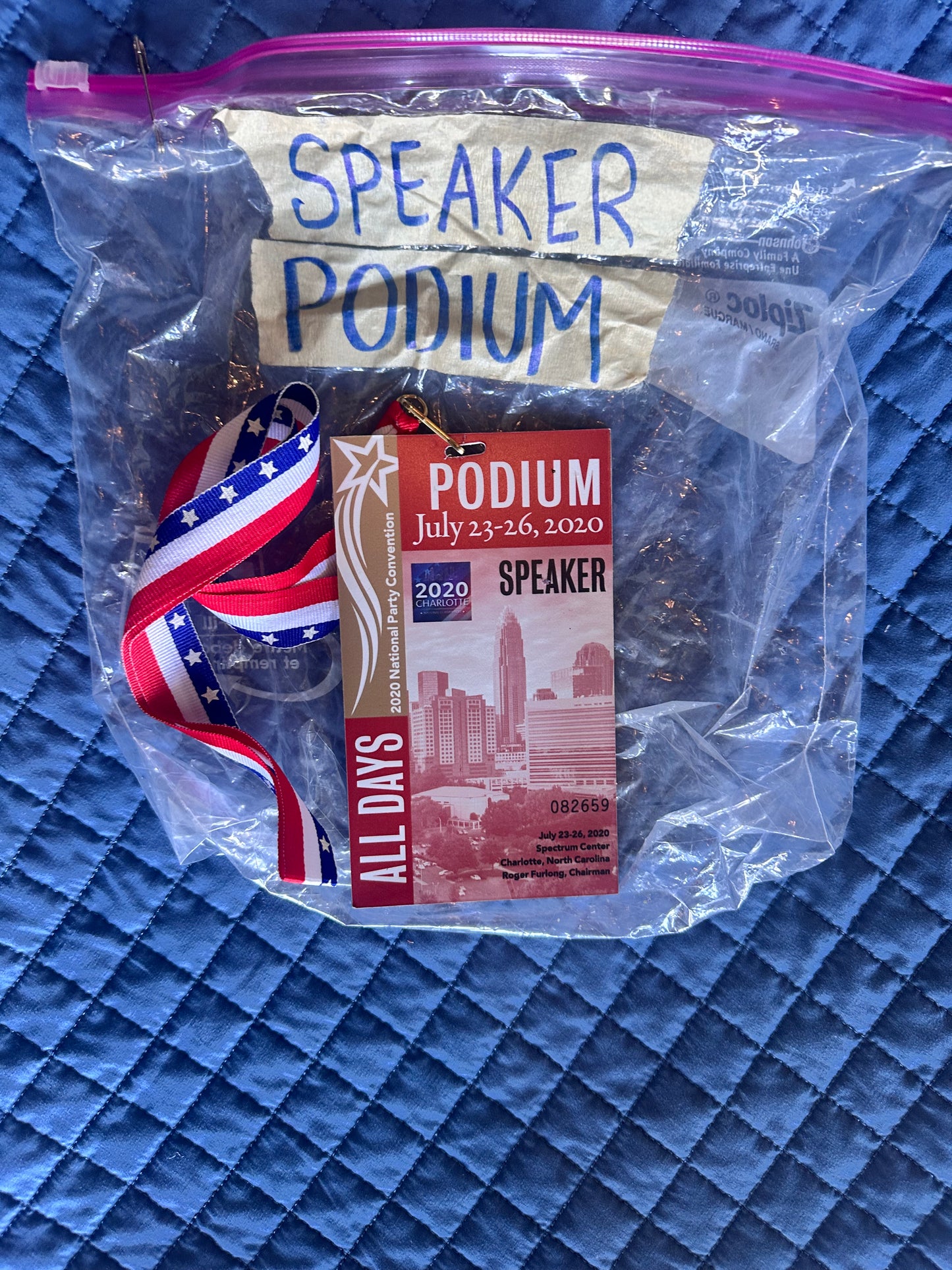 VEEP: North Carolina HERO Convention Badge and Lanyard