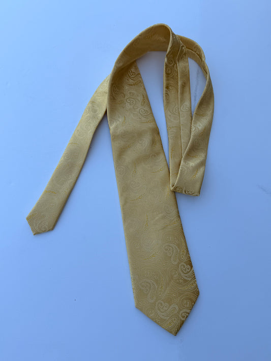 MAD MEN: Roger Sterling Mid-Century Yellow Silk Necktie