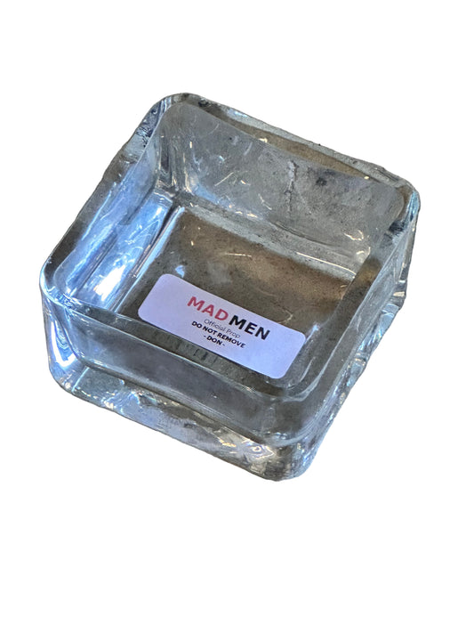 Mad Men: Don Draper's 1960s Mid Century Square Glass Ashtray