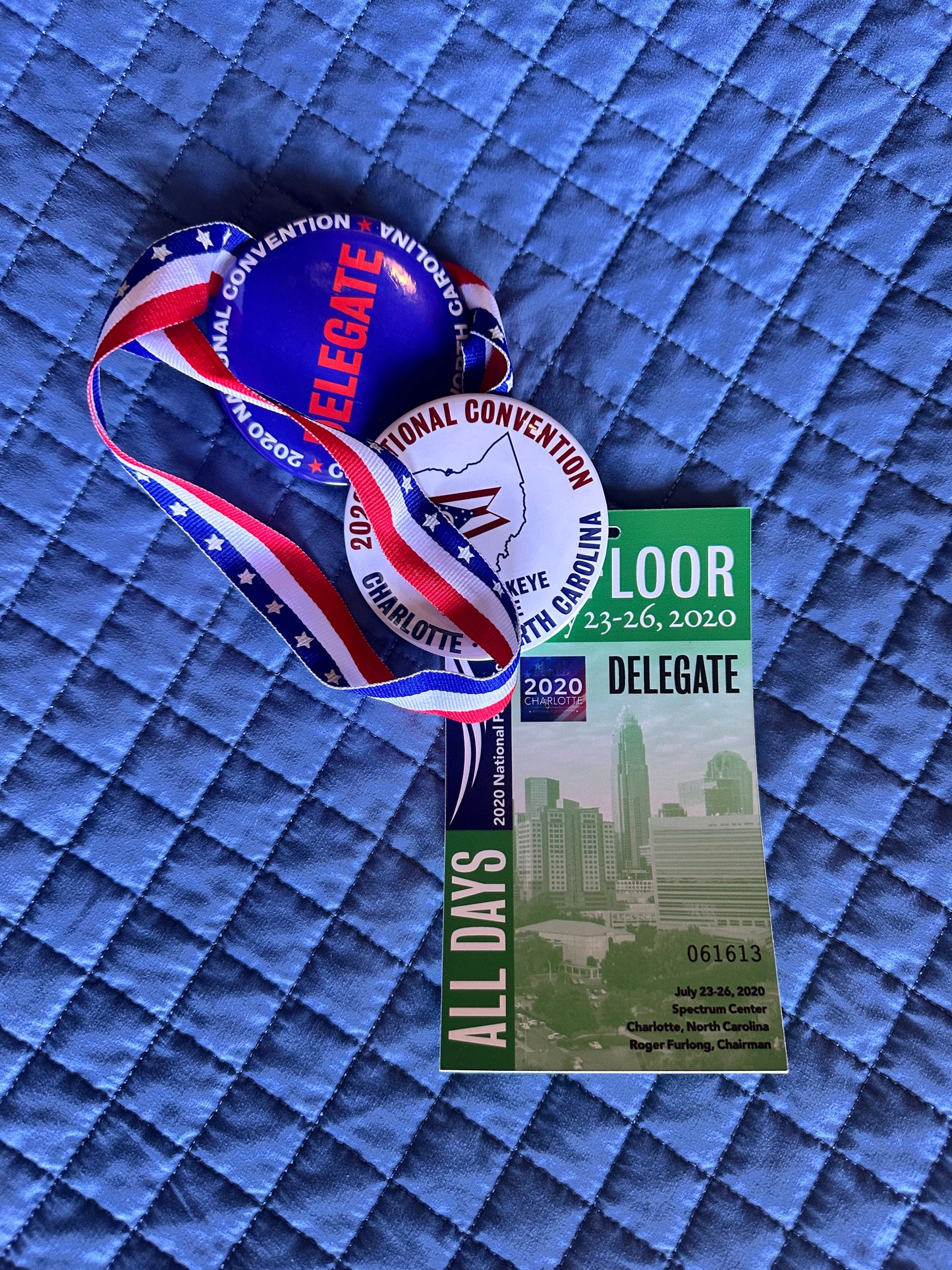 VEEP: North Carolina HERO Convention Delegate Badge, Lanyard and Pins