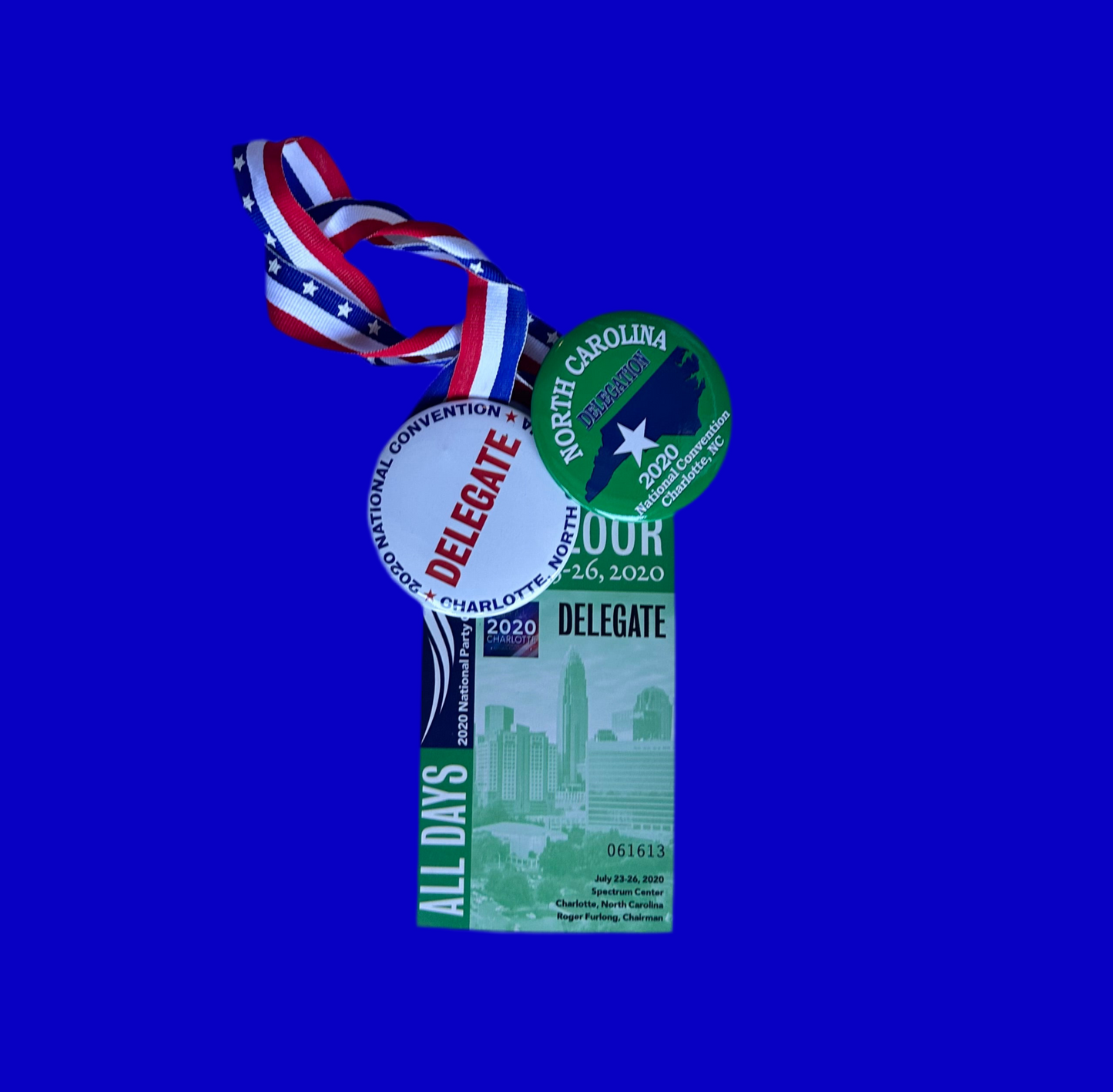 VEEP: North Carolina HERO Convention Delegate Badge, Lanyard and Pins