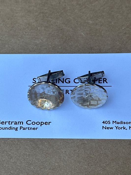 MAD MEN: Bert’s Vintage Gold Cufflinks + Card