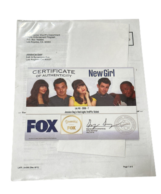 NEW GIRL: Jess’ Red Light Ticket