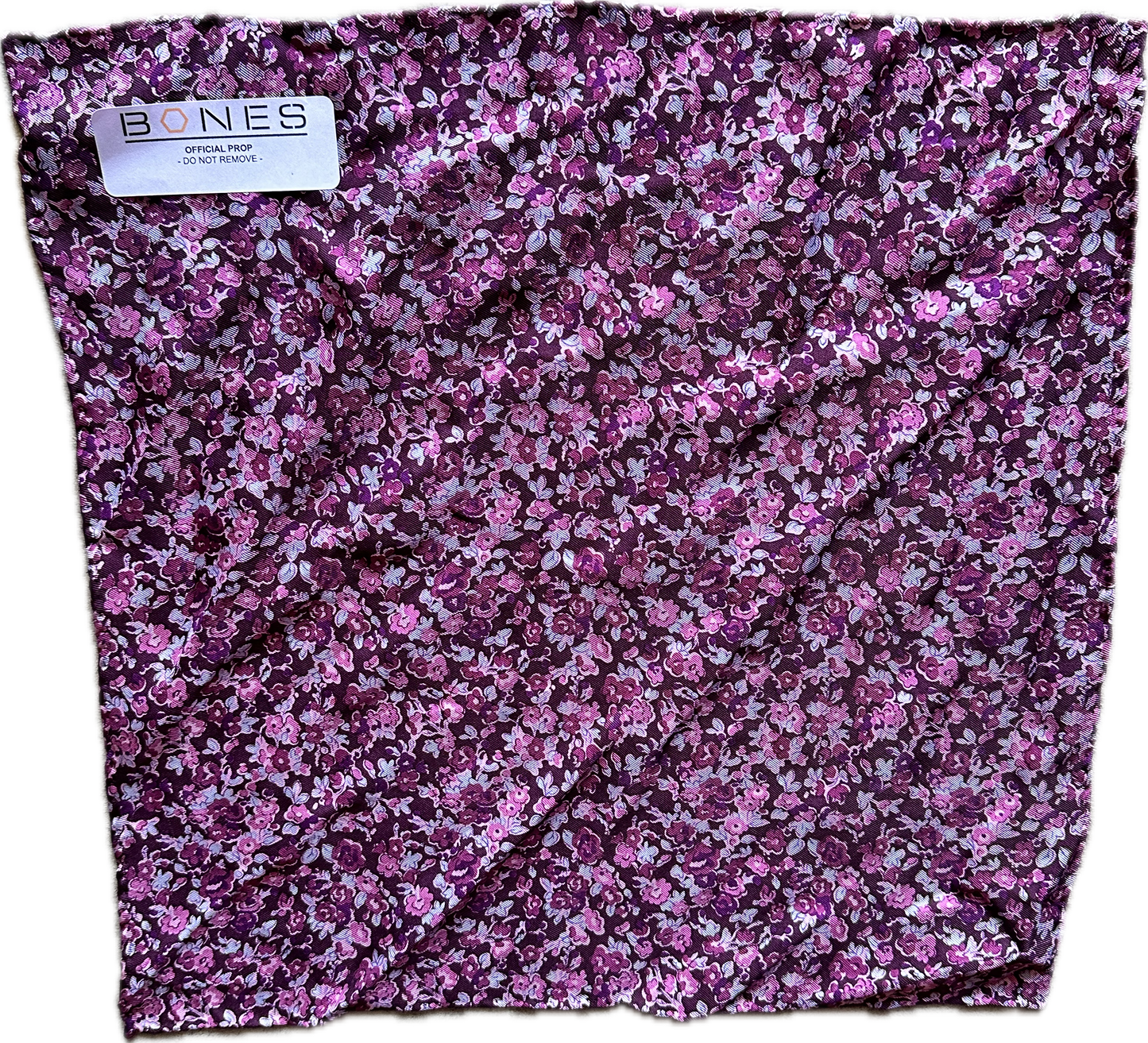 BONES: Agent Booth's Pocket square Purple and Pink paisley Handkerchief