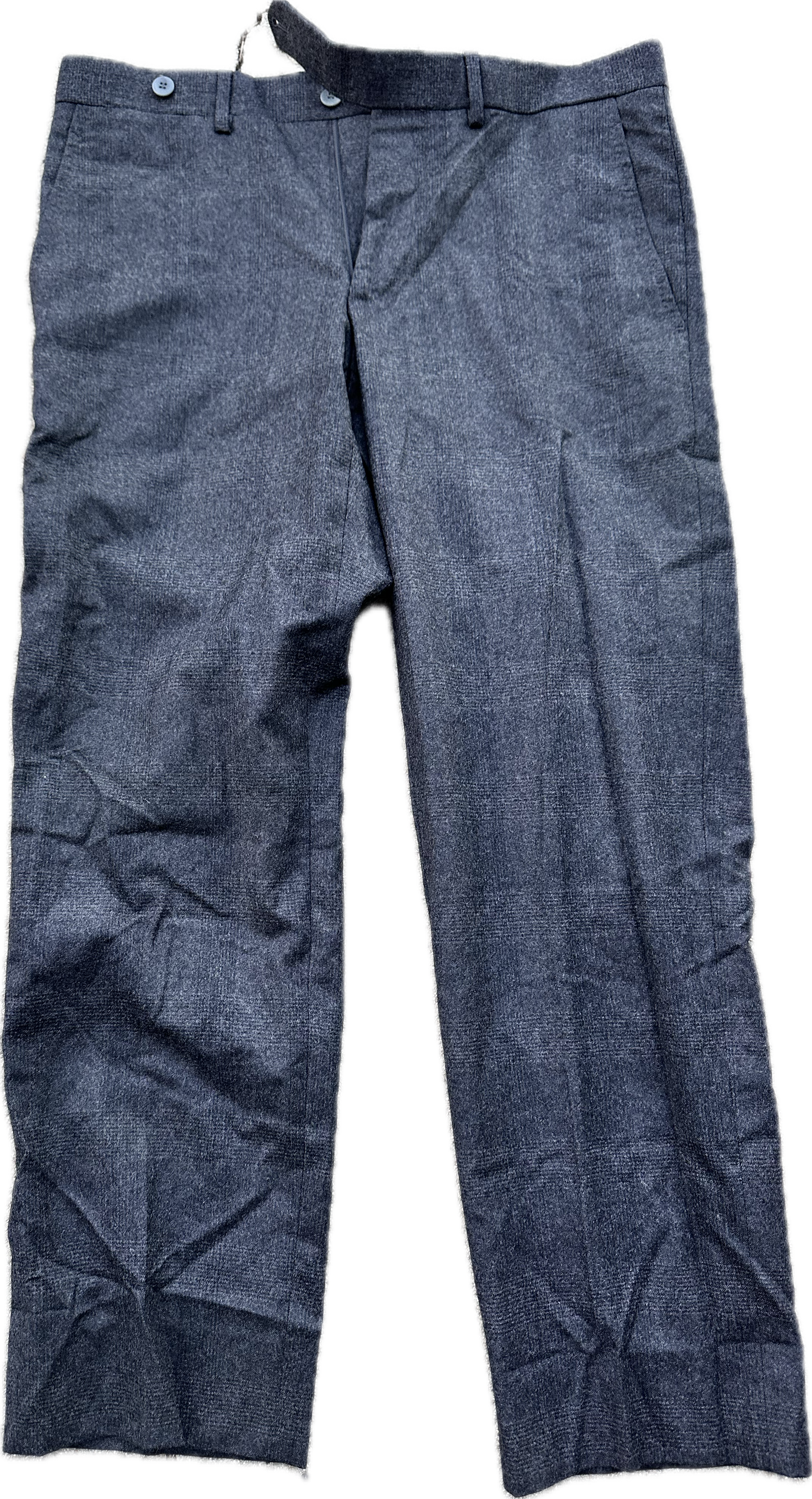 MAD MEN: Pete’s Vintage Grey light plaid Italian Made Pants (32) & Business Card