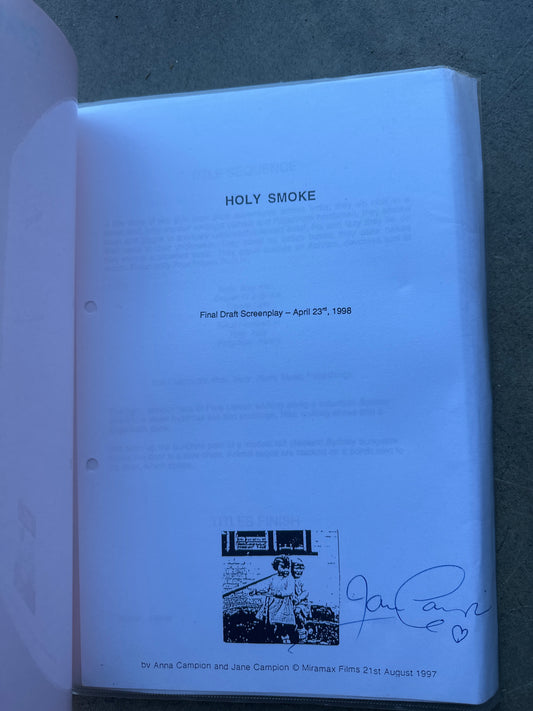HOLY SMOKE MOVIE: Jane Campion Signed Script from The MIRAMAX Archive