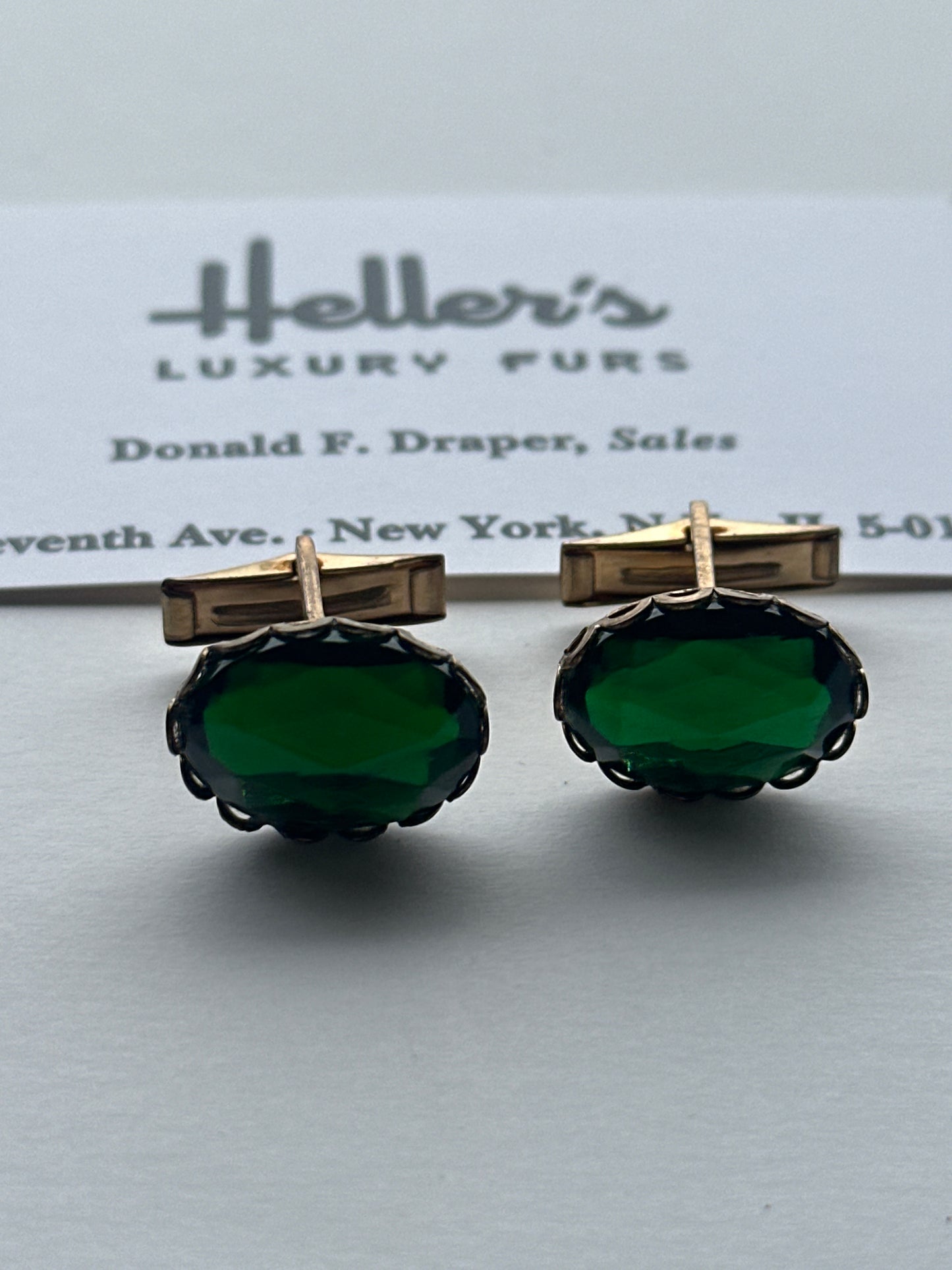 MAD MEN: Donald Draper Mid-Century Cufflinks from Season 4 Episode 2 + Card