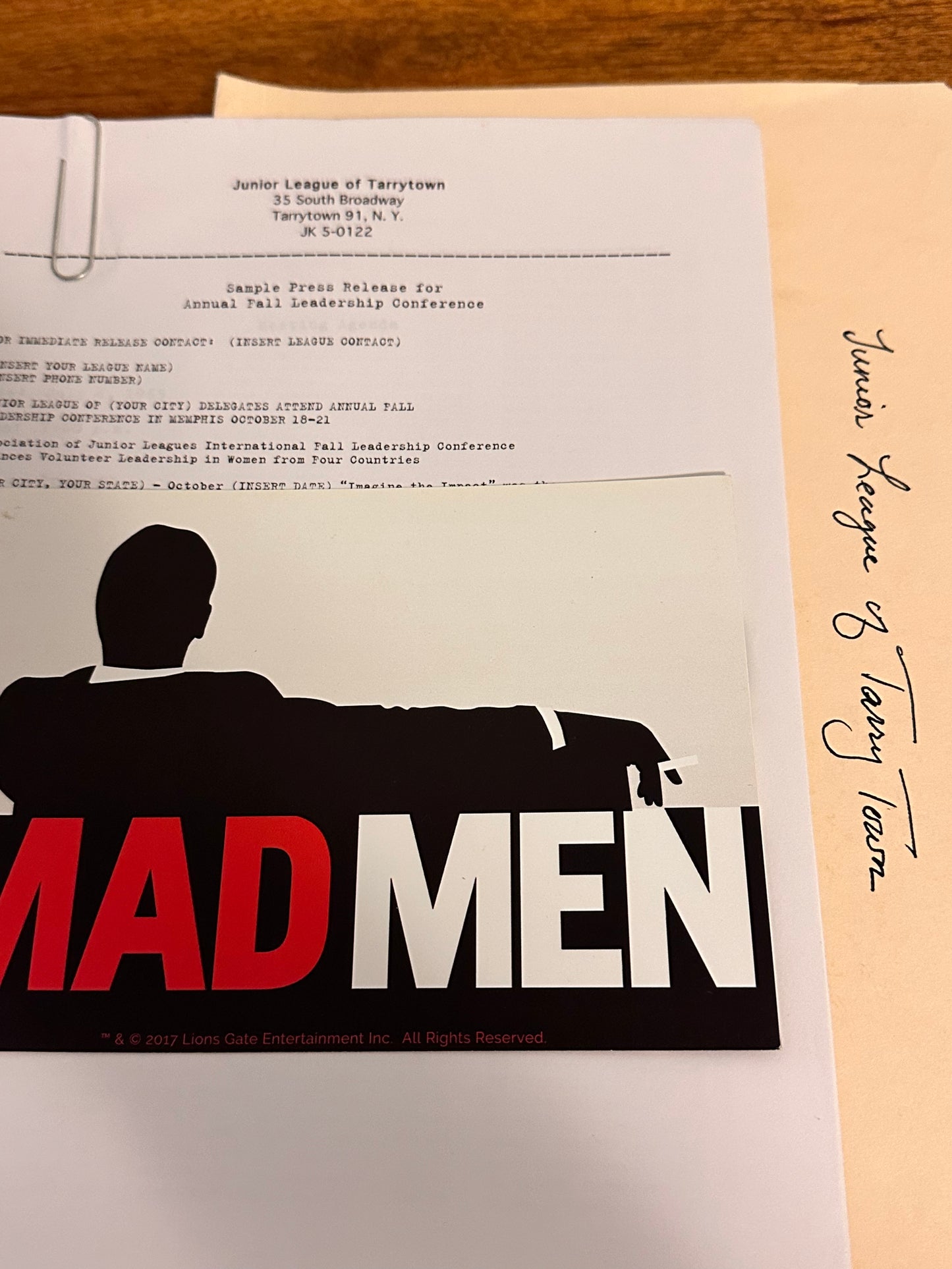 MAD MEN: Betty Draper Junior League of Tarry Town from Season 3