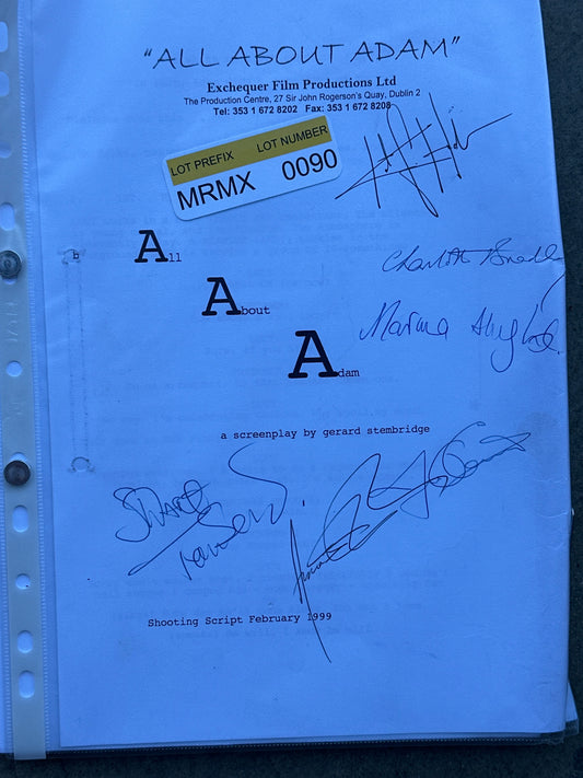 All About Adam MOVIE: Director & Cast Signed Script from The MIRAMAX Archive
