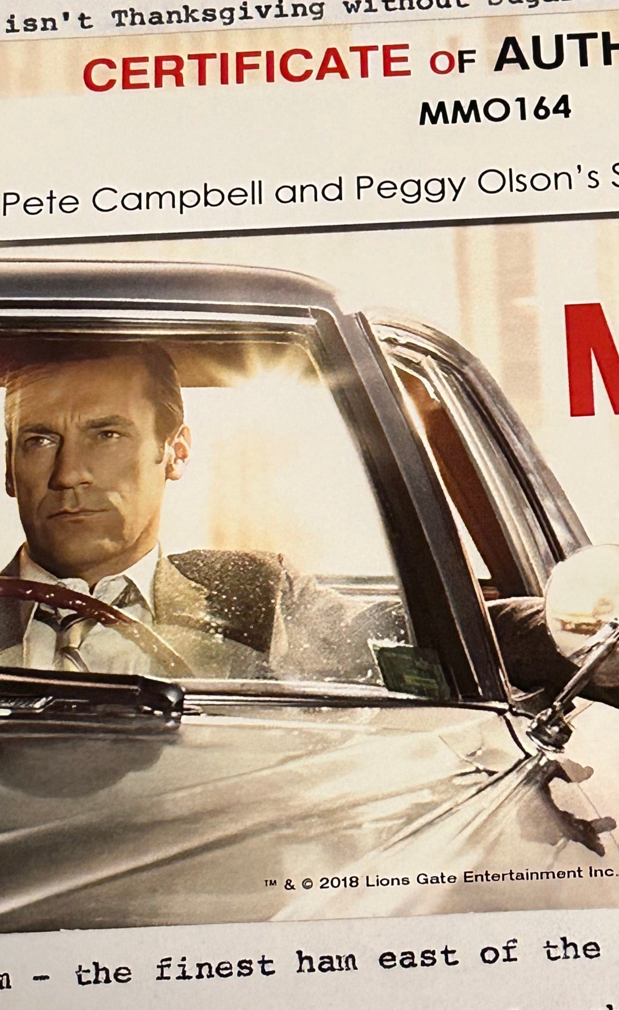 MAD MEN: Pete Campbell & Peggy Olson’s Sugarberry Ad Copy Sheet from Ep. 401