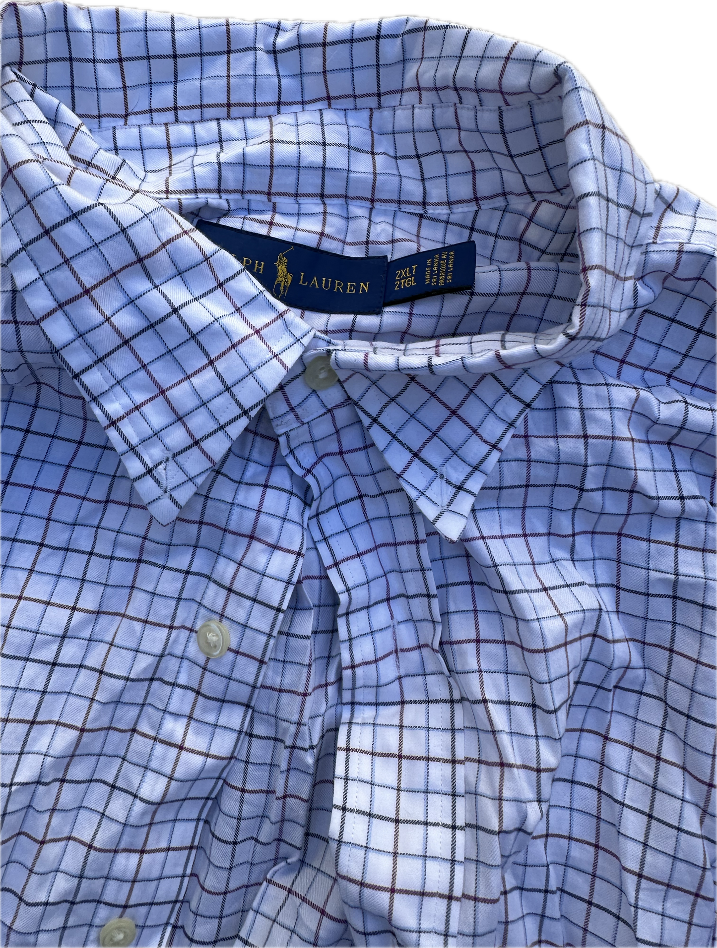 VEEP: Jonah’s RALPH LAUREN POLO white Plaid Shirt (XXLT)