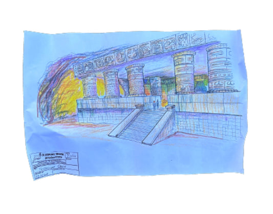 SPY KIDS 2: Robert Rodriguez’s Spy Kids 2 Set Drawing by Ed Vega 9/12/01