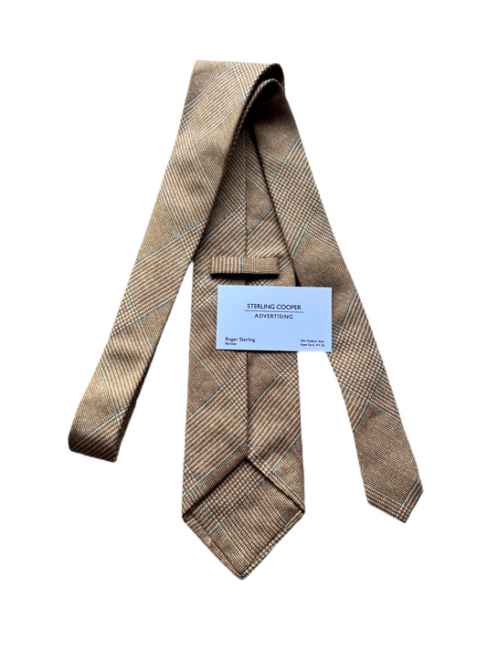 MAD MEN: Roger Sterling Mid-Century Striped Necktie and Business Card