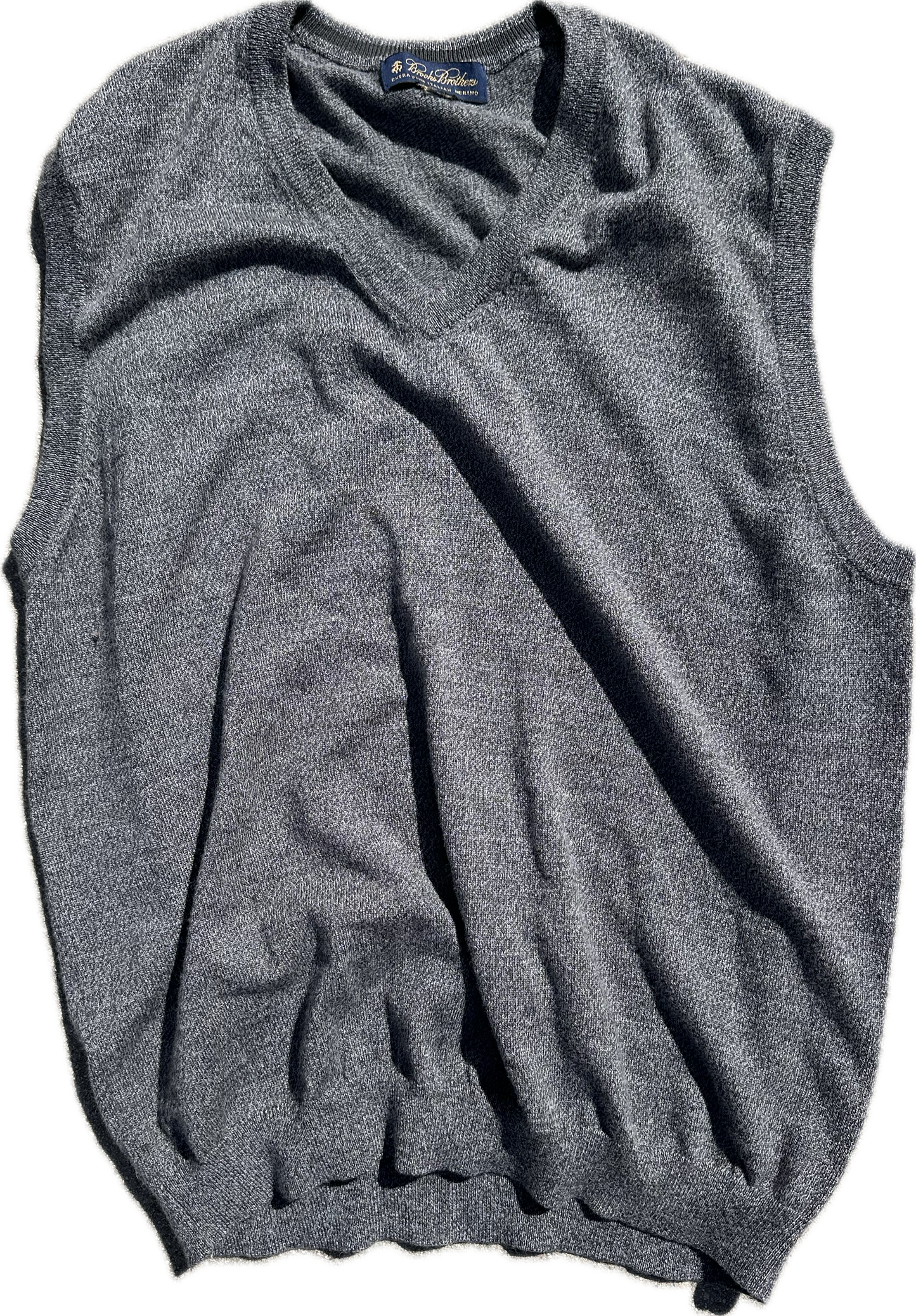 THE OFFICE: Andy’s production-used BROOKS BROTHERS sleeveless pull over Sweater (L)