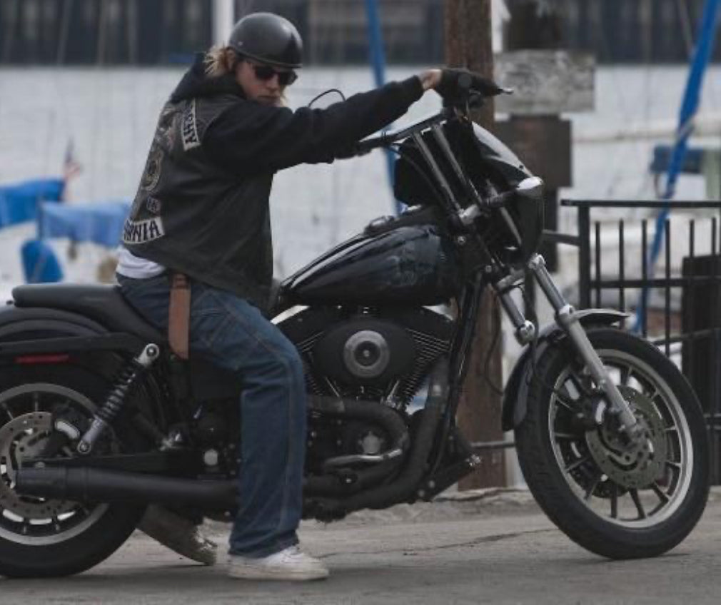 SOA: JAX Teller oversized black Motorcycle Hoodie (L)