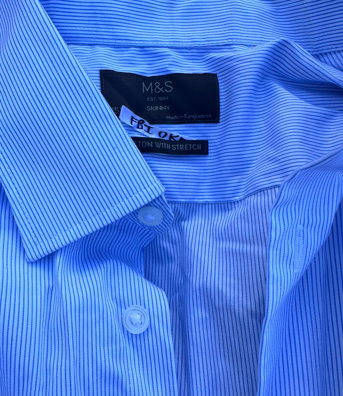 WRATH OF MAN: FBI Agent Okey’s Button Up Long Sleeve Shirt (15.5)
