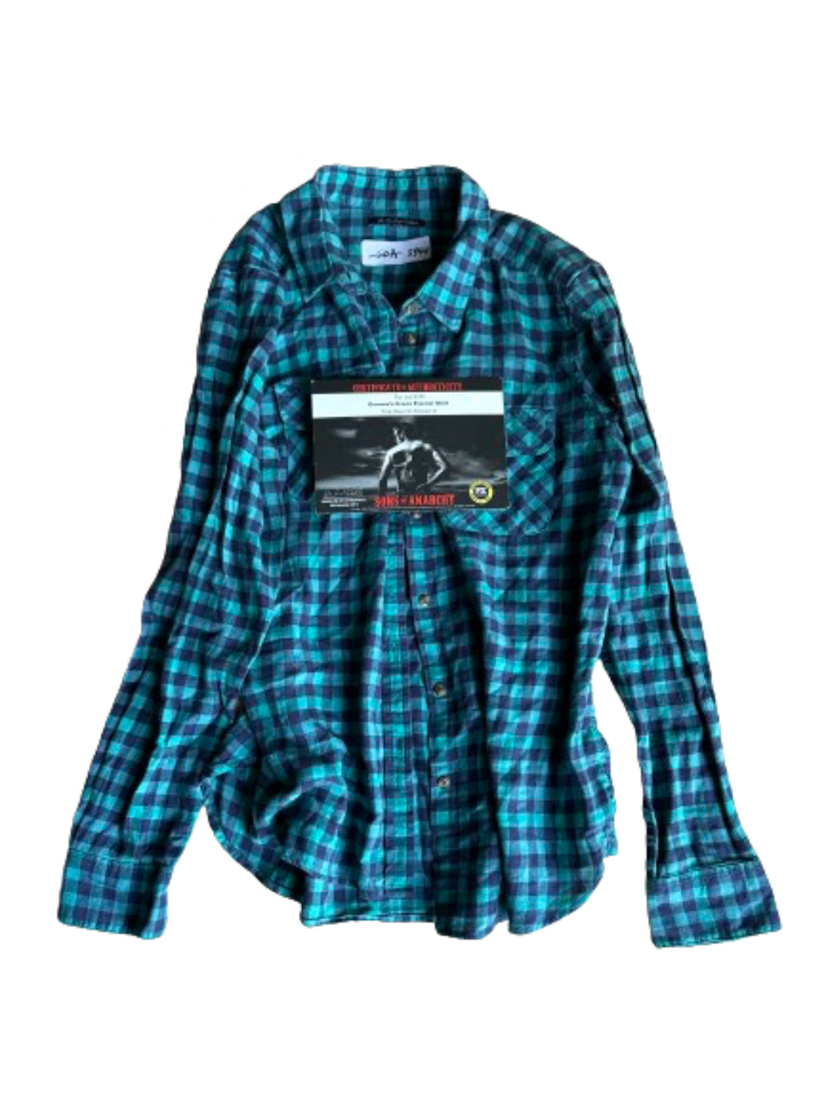 SOA: Gemma's HERO Blue Plaid AMERICAN EAGLE Flannel Shirt (M)