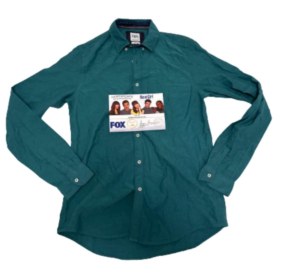 NEW GIRL: Nick Miller's ZARA Green Button Shirt (S)