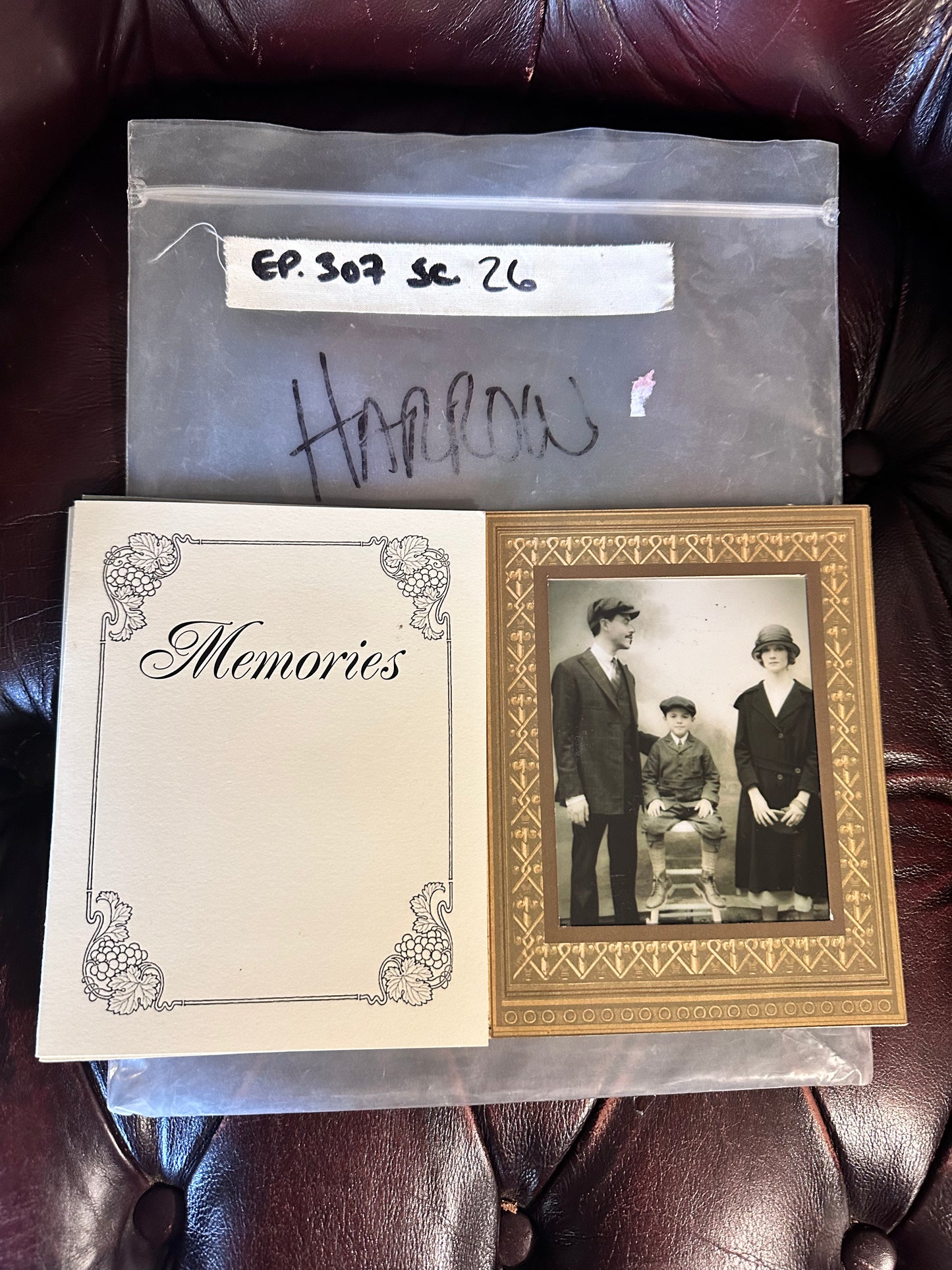 Boardwalk Empire: Richard Harrow 'Memories' Card and Family Pictures from Episode 307