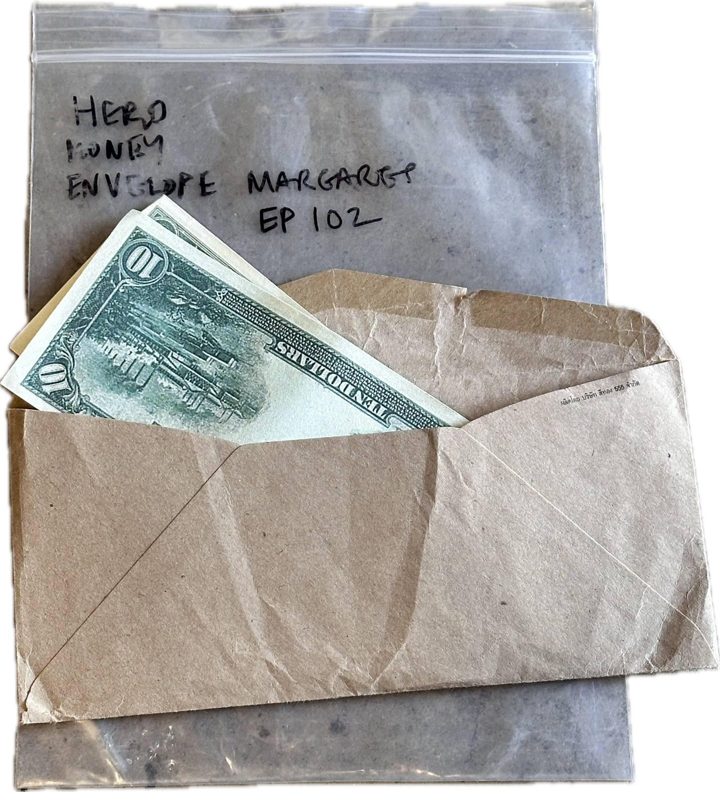 Boardwalk Empire: Hero Envelope Of prop Money Given To Margaret In Episode 102