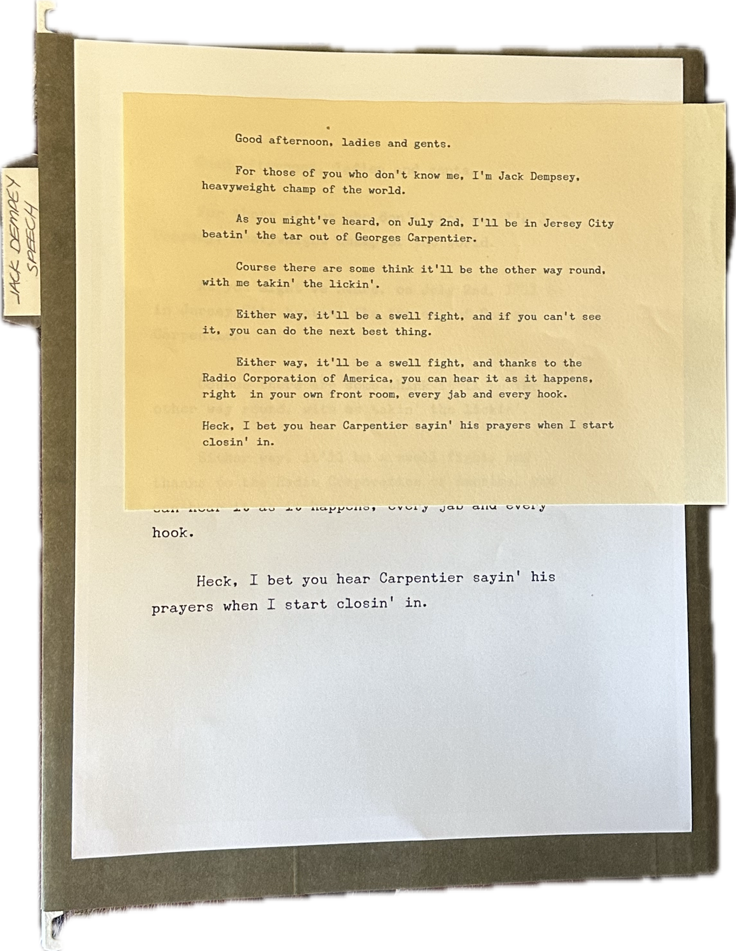 BOARDWALK EMPIRE: Jack Dempsey Speech from Episode 204