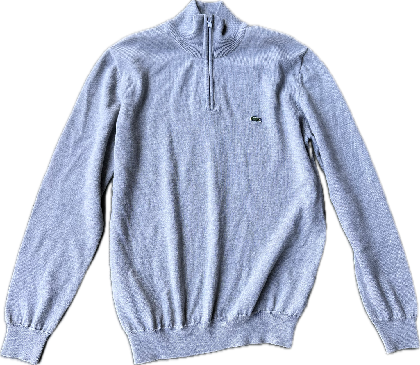 THE OFFICE: Andy’s Lacoste Grey zip top Pull Over Sweater (M)