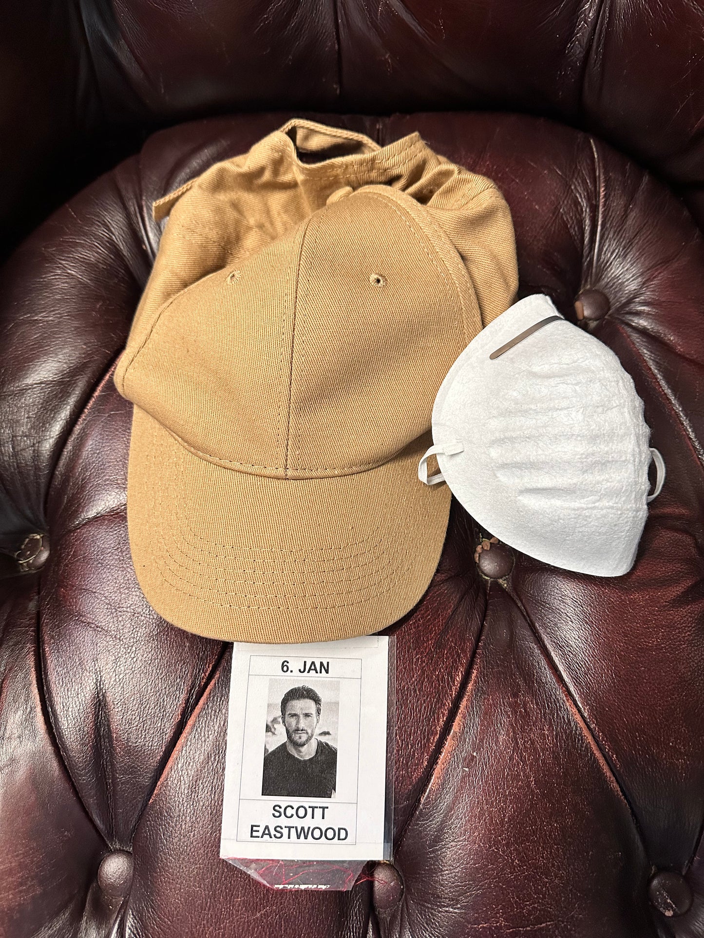 WRATH OF MAN: Jan’s HERO Tan Tactical Adjustable Hat and White Mask