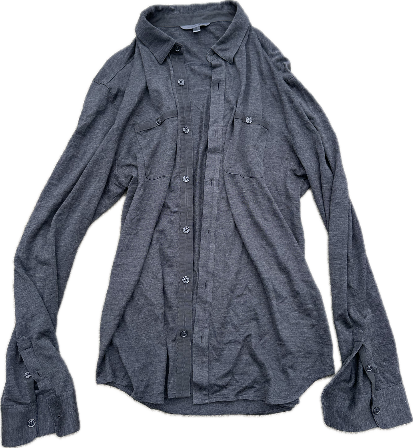JUSTIFIED: Raylan's JOHN VARVATOS LS Charcoal Shirt (M)