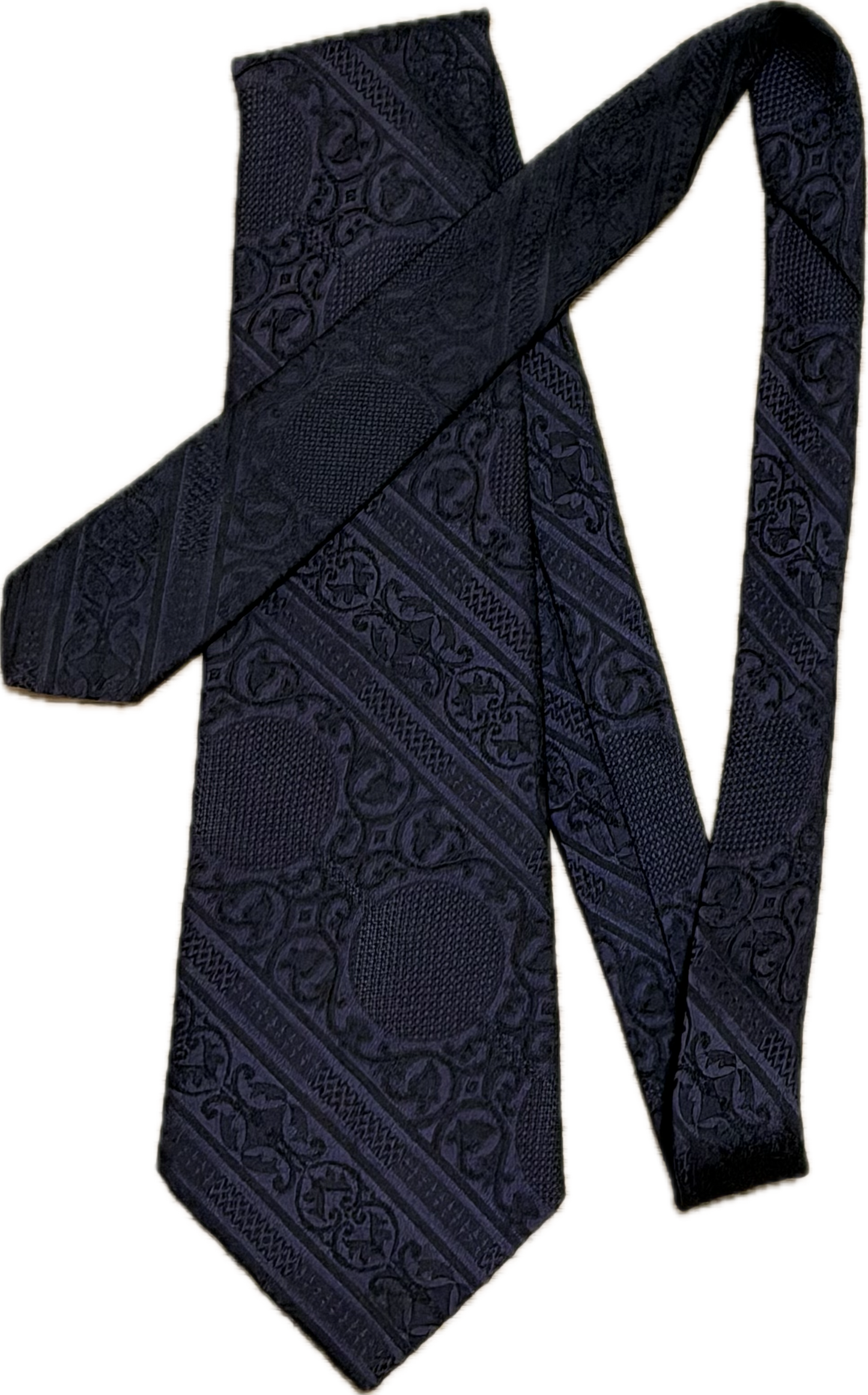 MAD MEN: Don Draper’s Vintage Black Necktie and Business Card
