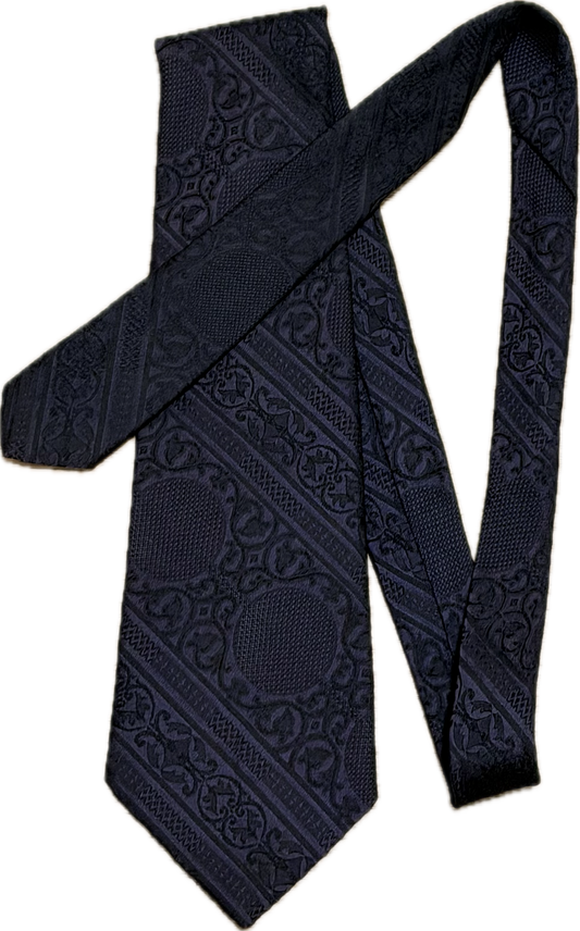 MAD MEN: Don Draper’s Vintage Black Necktie and Business Card