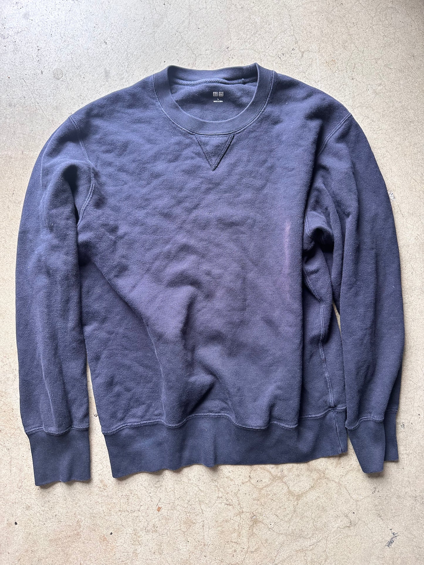 SILICON VALLEY: Gilfoyle's HERO UNIQLO Cotton blue Crewneck Sweatshirt (L)